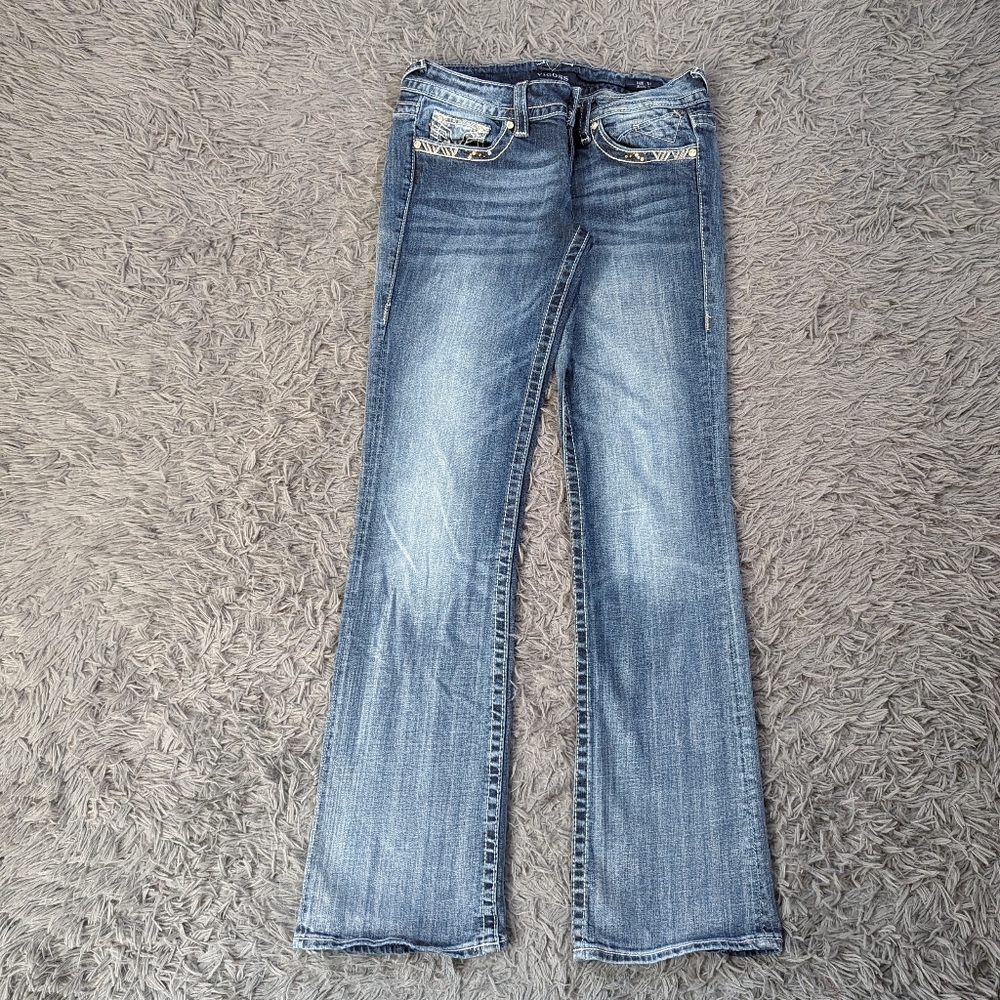 Vigoss Jeans The New York Boot Cut Women's 8 Medium Wash Stretch Denim